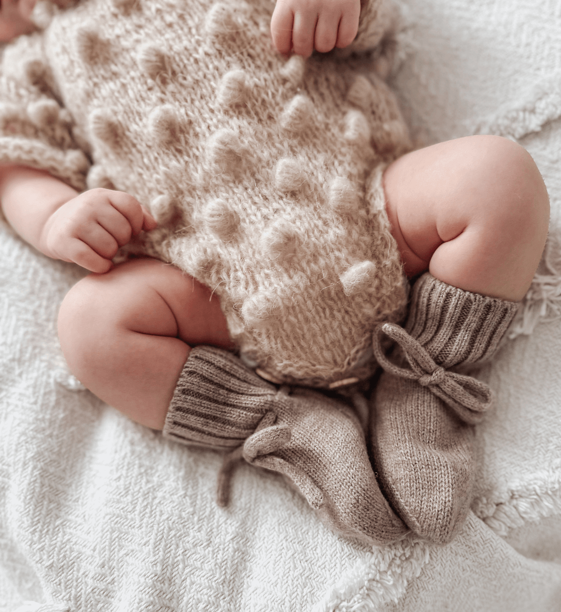 Lil' Leo Babyschuhe Decke Mütze aus 100% Merinowolle