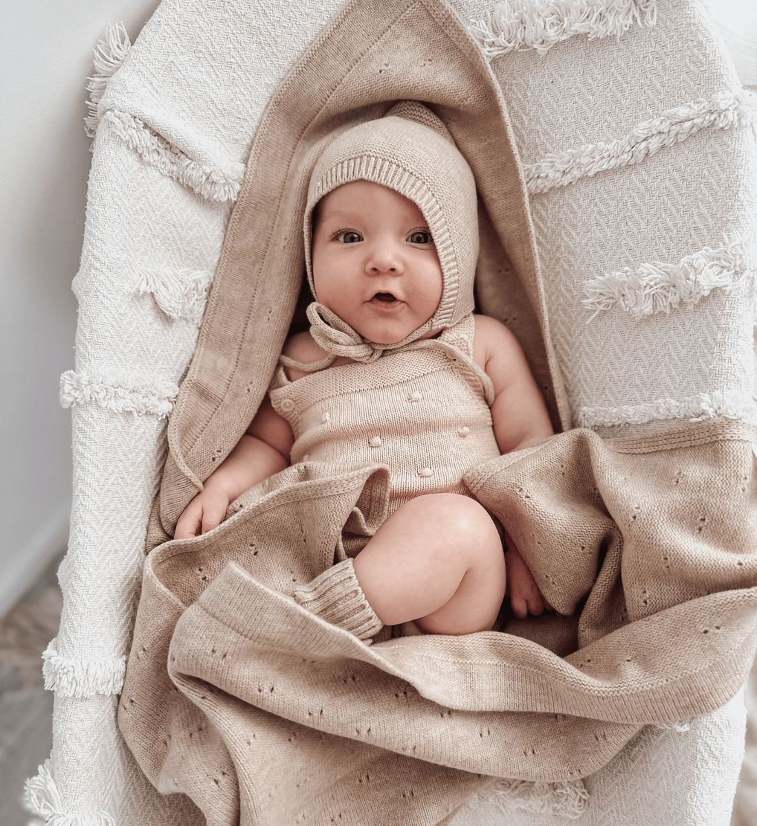 Lil' Leo Babydecke aus Merinowolle