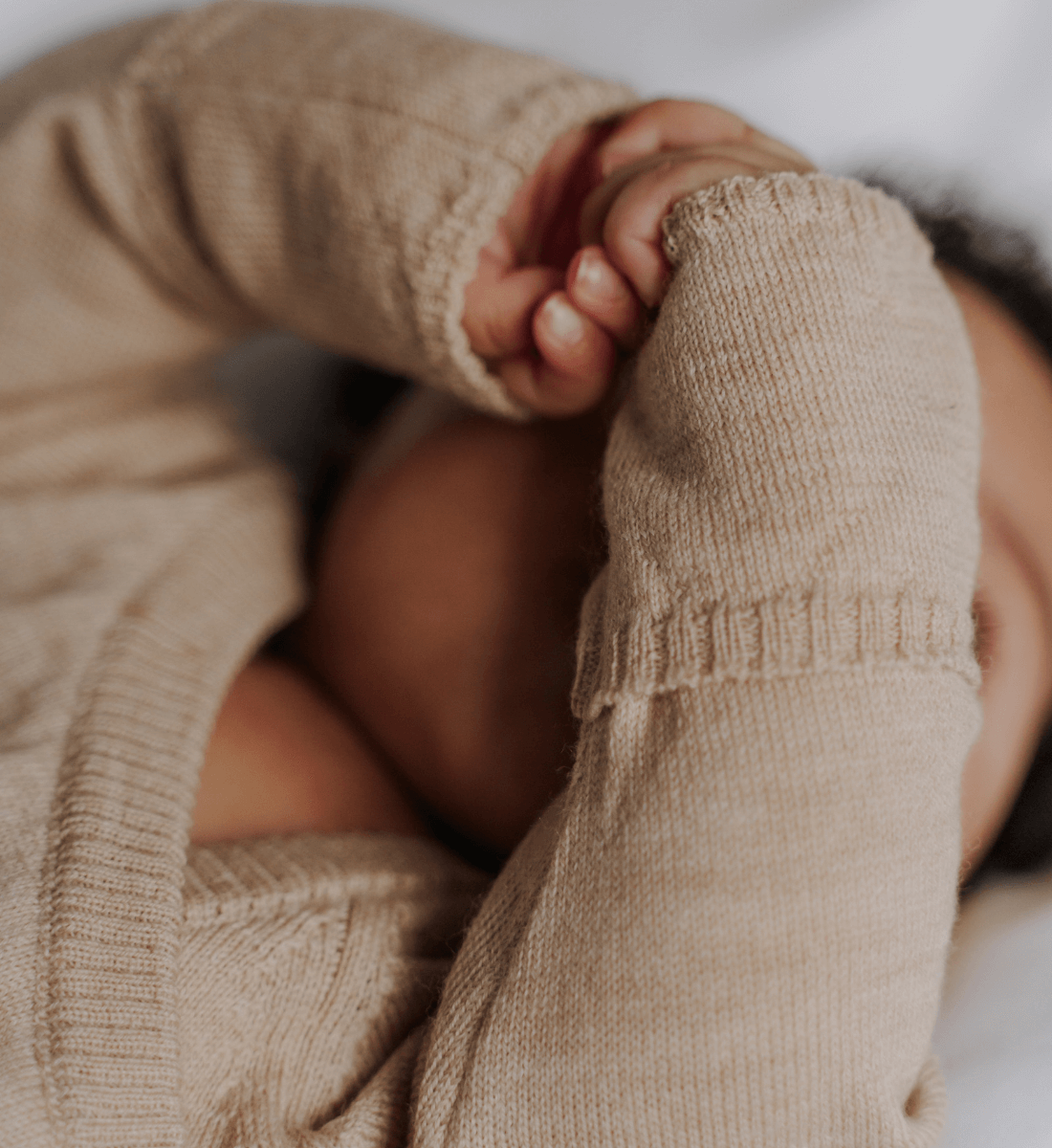 Merino Cocon (Knotenkleid) in Sand aus 100% Merinowolle