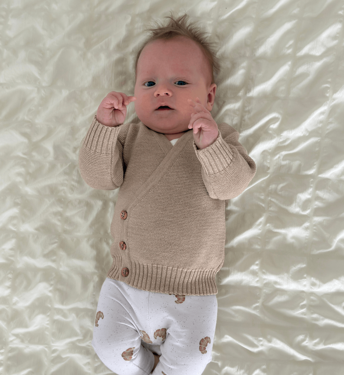 Wickeljacke mitwachsend Babybekleidung Lil Leo Merinowolle