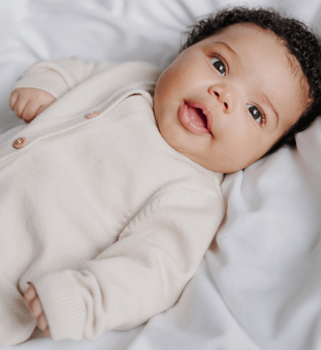 Beanie Cardigan Baby aus 100% Merinowolle Lil Leo