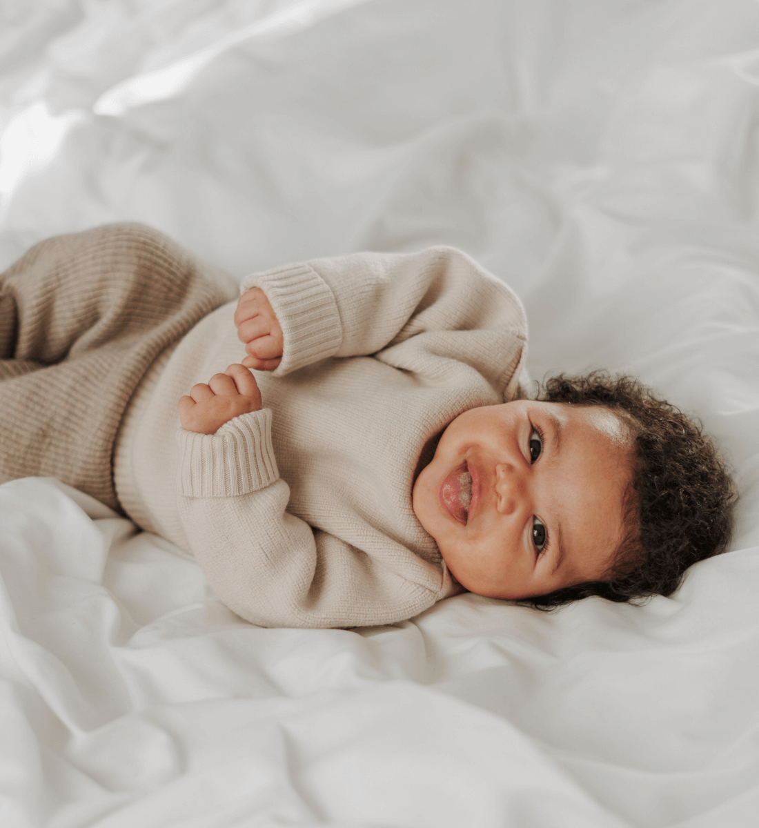 Babybekleidung Babypullover Leggings aus Merinowolle Lil' Leo