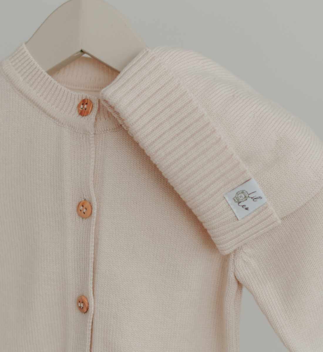 Beanie Cardigan Baby aus 100% Merinowolle Lil Leo