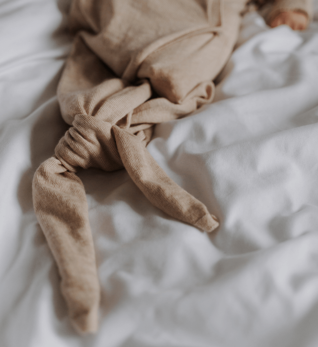 Merino Cocon (Knotenkleid) in Sand aus 100% Merinowolle