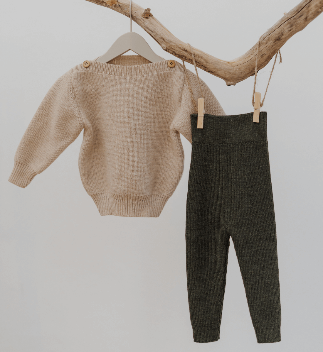 Babybekleidung Babypullover Leggings aus Merinowolle Lil' Leo
