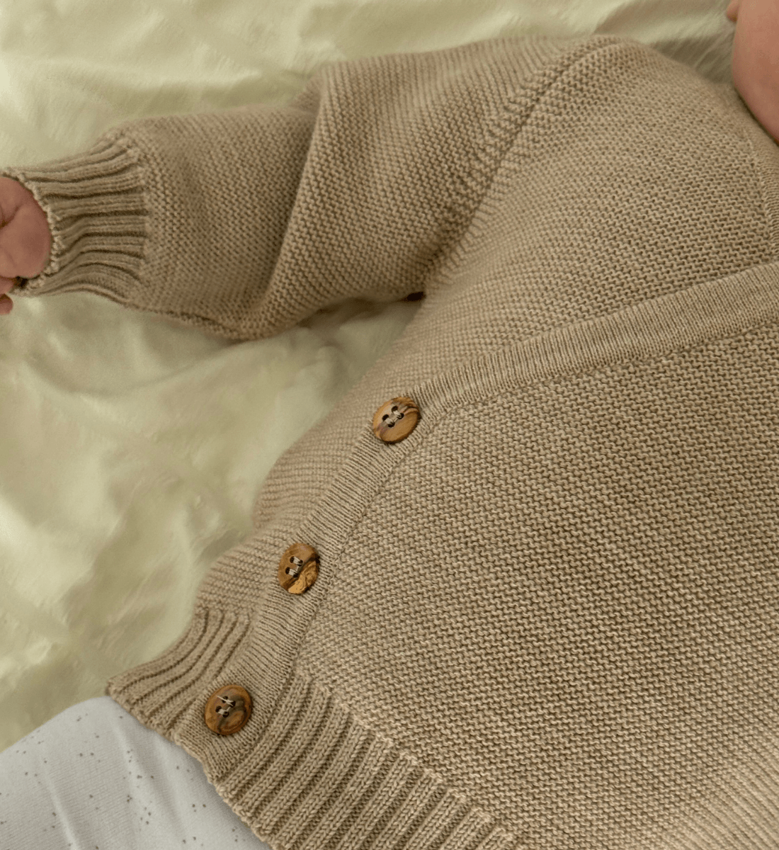 Wickeljacke mitwachsend Babybekleidung Lil Leo Merinowolle