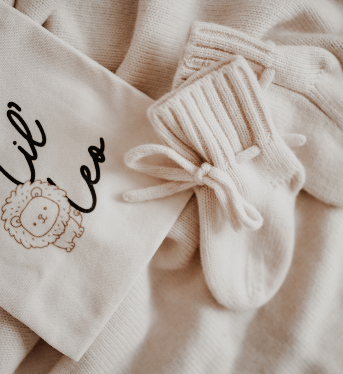 Babyschuhe aus Merinowolle