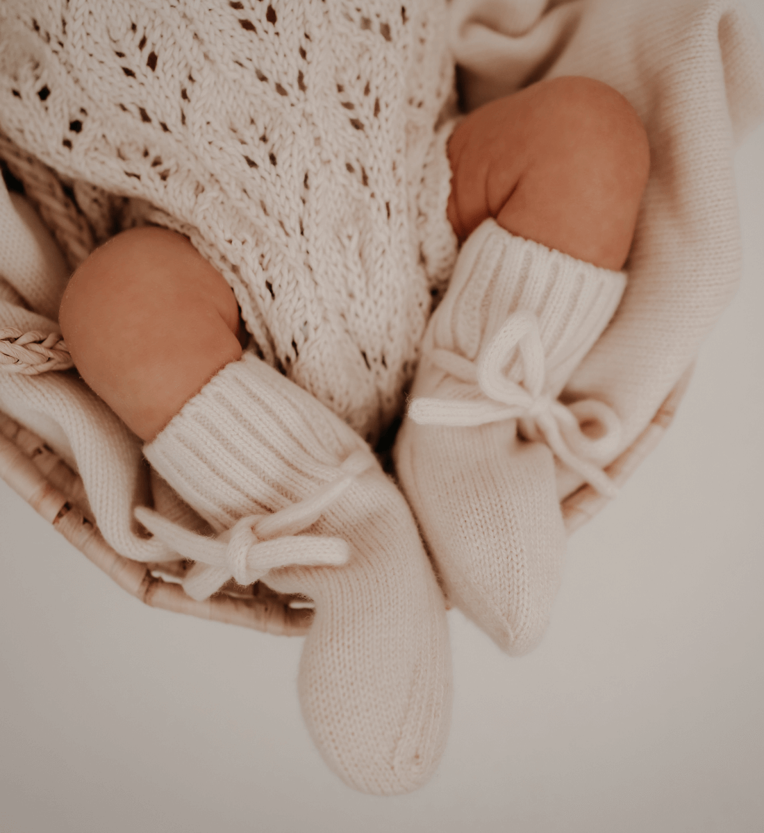 Babyschuhe aus Merinowolle