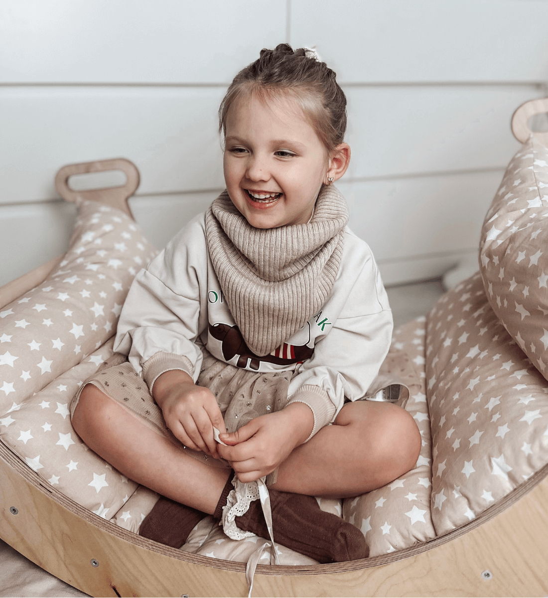 Dreieckstuch aus 100% Merinowolle Lil' Leo