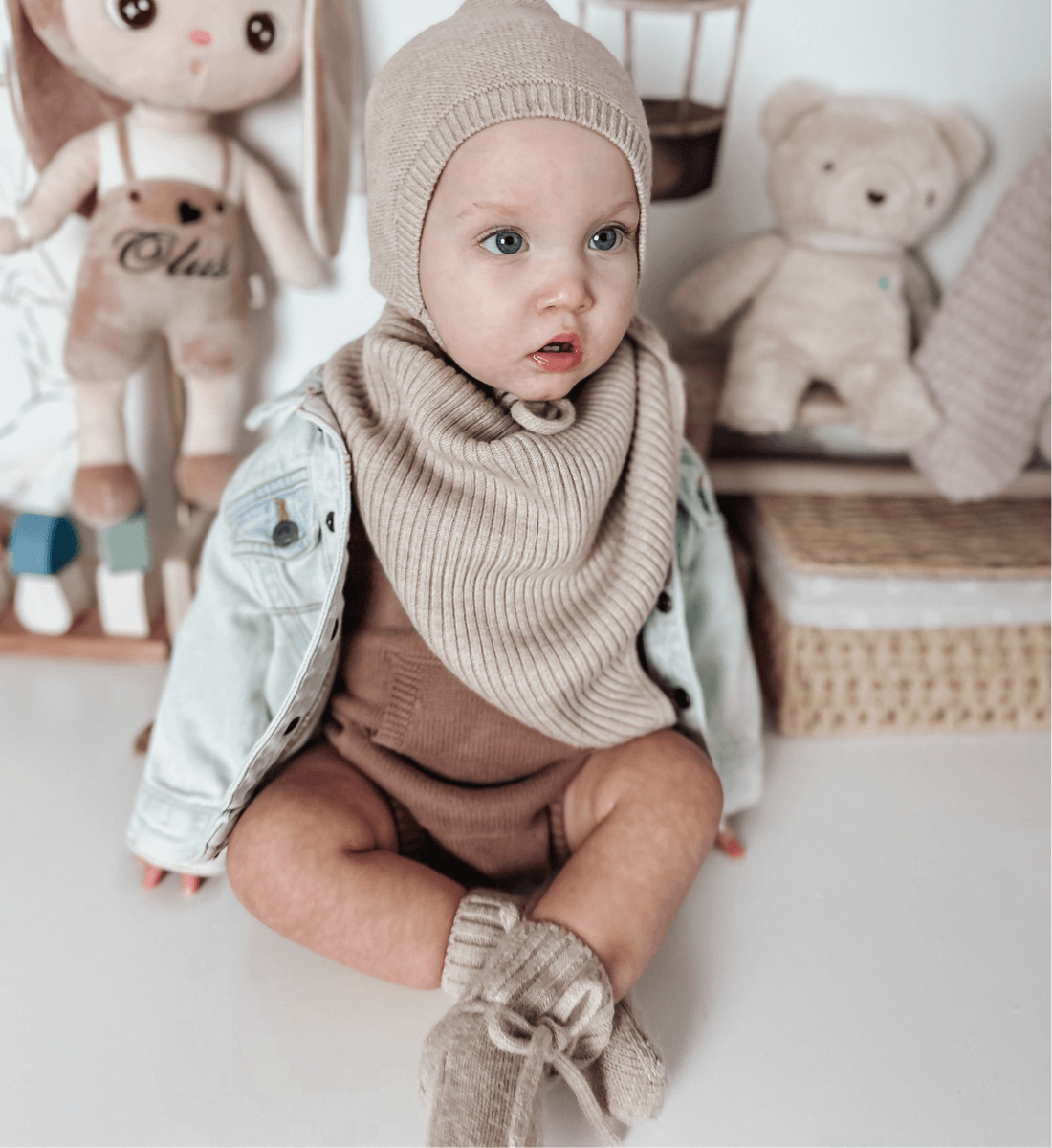 Dreieckstuch aus 100% Merinowolle Lil' Leo