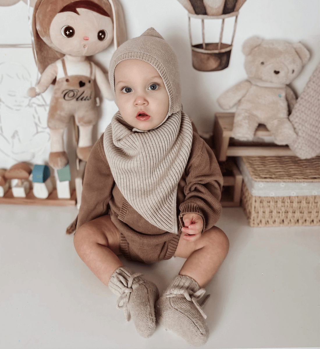Dreieckstuch aus 100% Merinowolle Lil' Leo