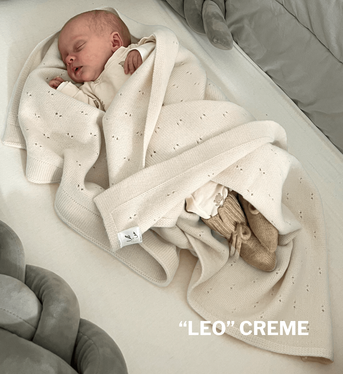 Lil' Leo Babydecke aus Merinowolle