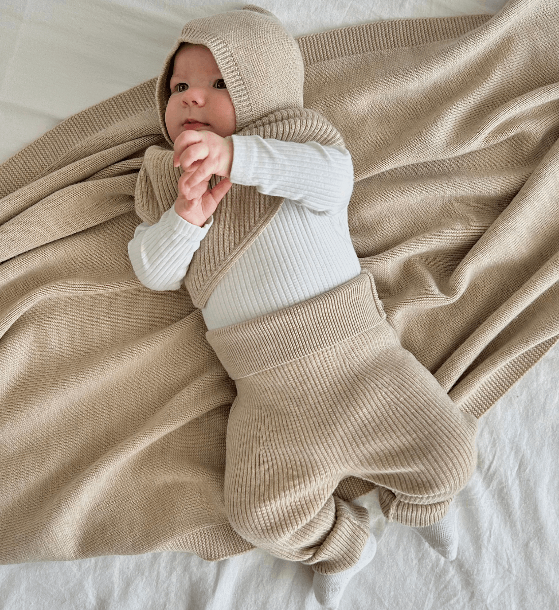 Vorbestellen KW23: Leggings in Sand aus 100% Merinowolle
