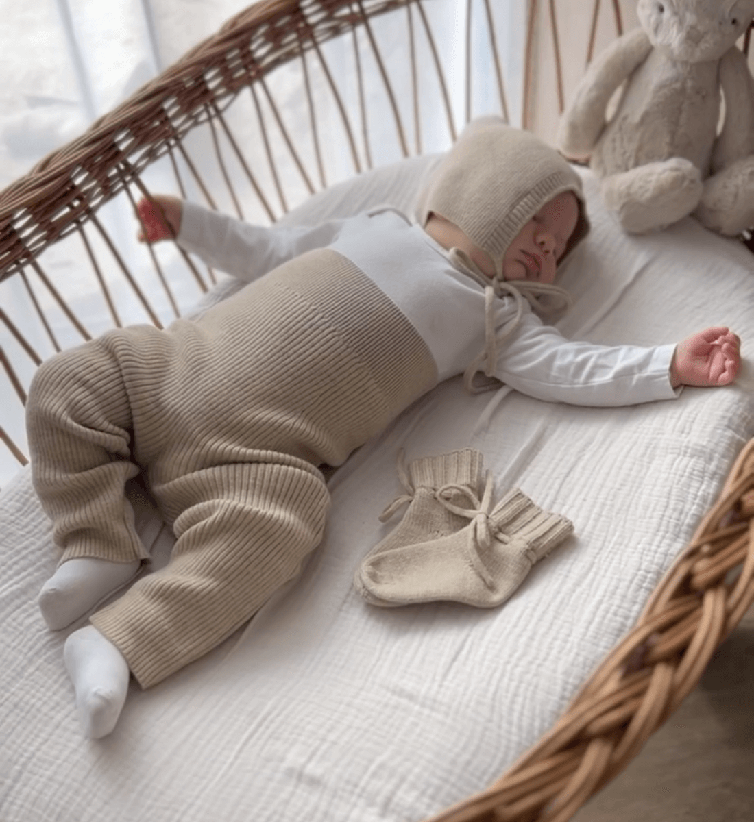 Vorbestellen KW23: Leggings in Sand aus 100% Merinowolle