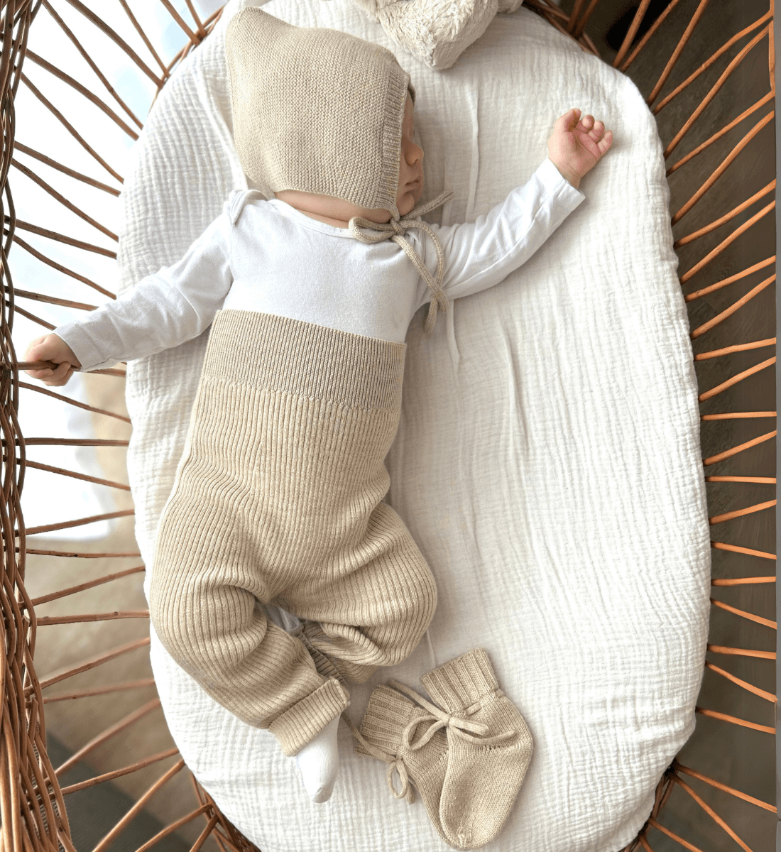 Vorbestellen KW23: Leggings in Sand aus 100% Merinowolle