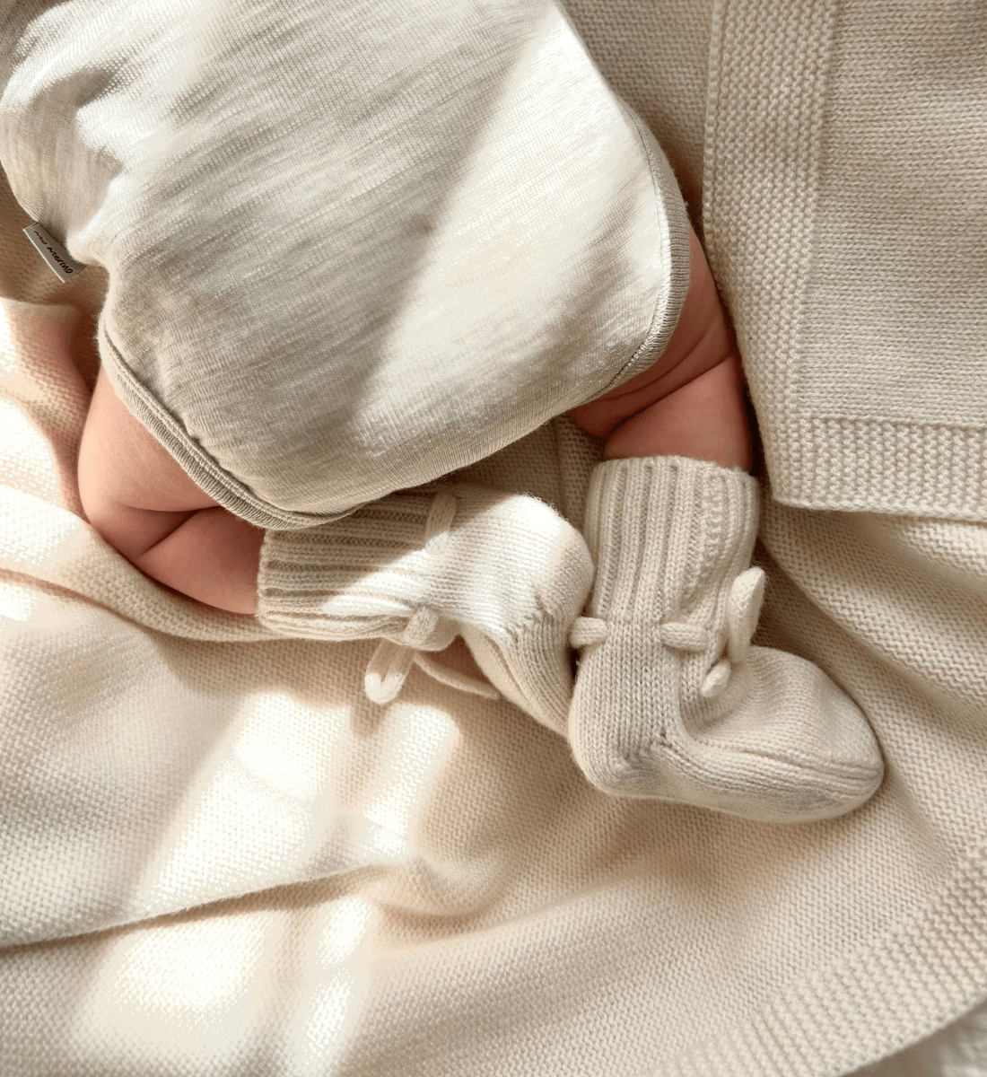 Babyschuhe aus Merinowolle