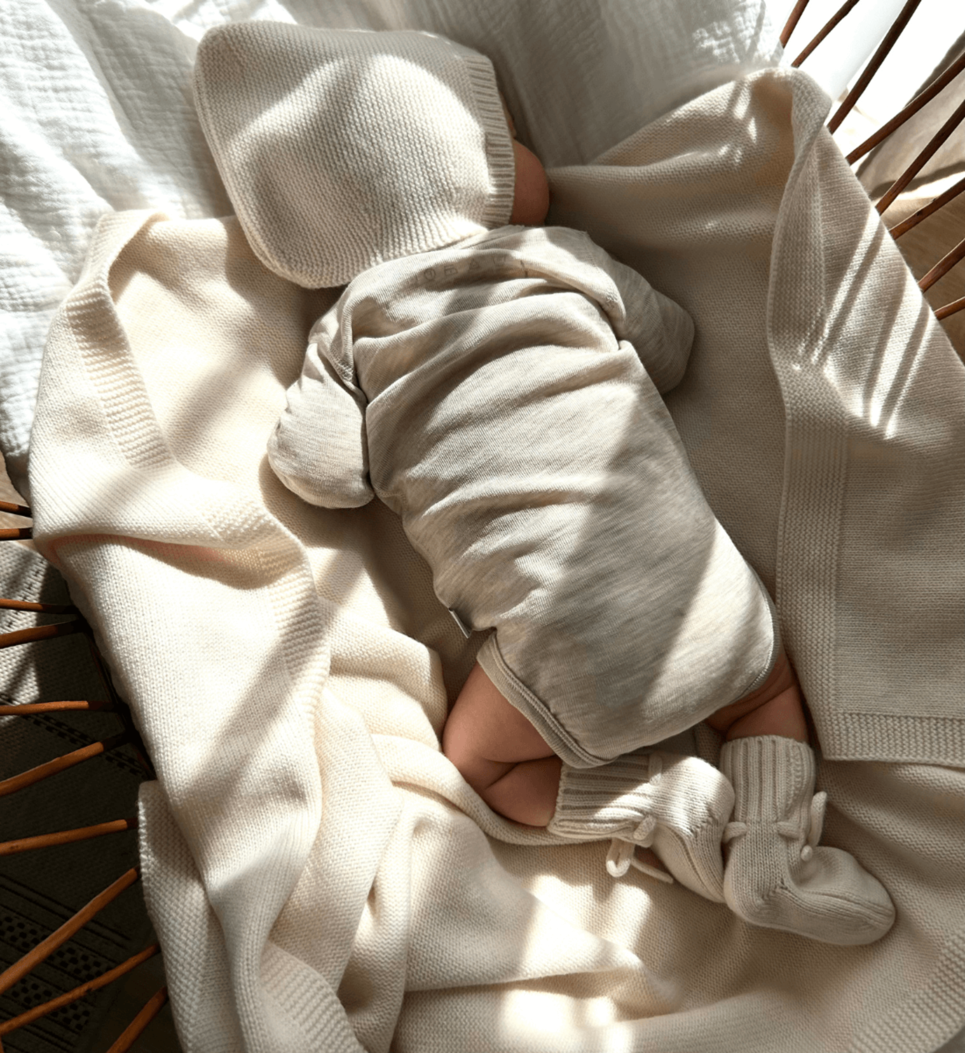Vorbestellen KW45: Decke in Creme aus 100% Merinowolle