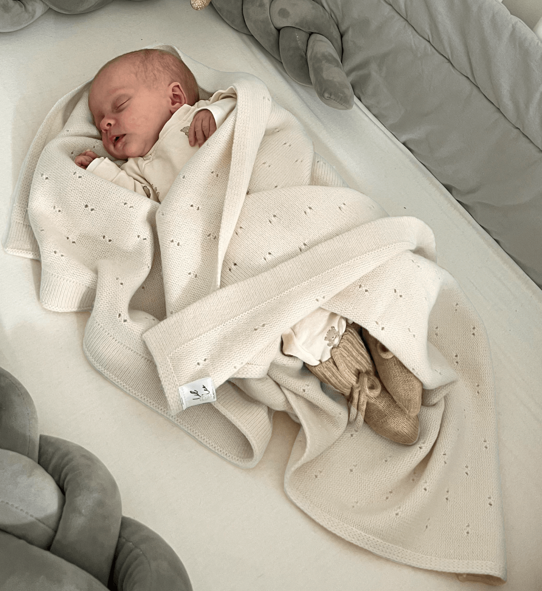 Babydecke aus 100% Merinowolle