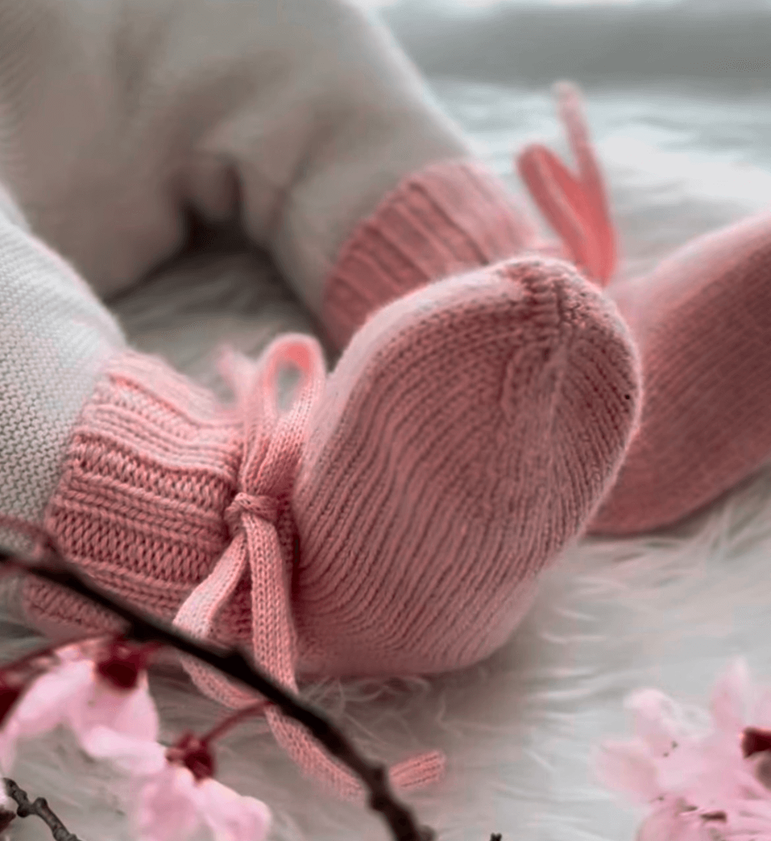 Babyschuhe aus Merinowolle