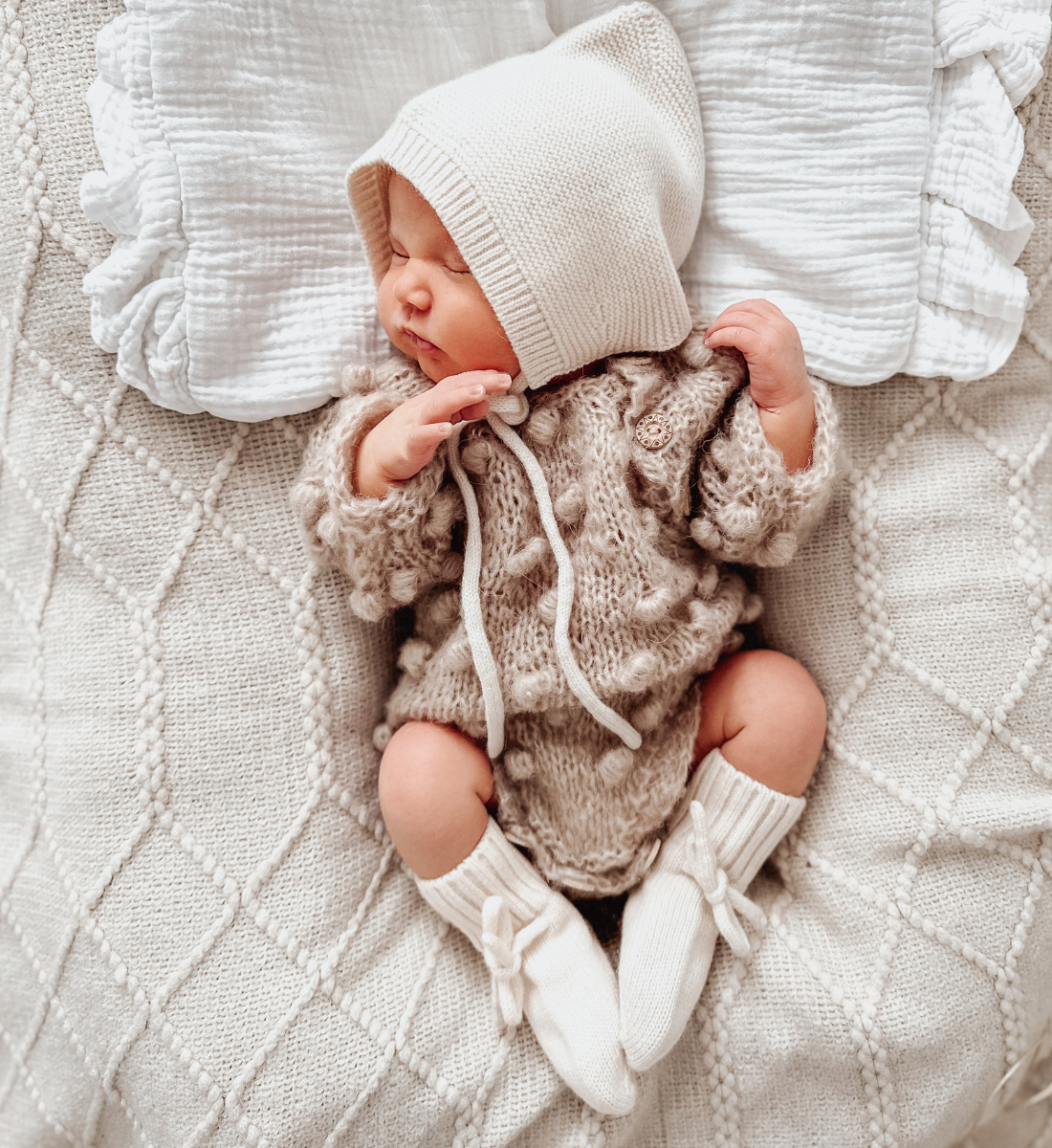 Lil' Leo Babyschuhe Babymütze Merinowolle