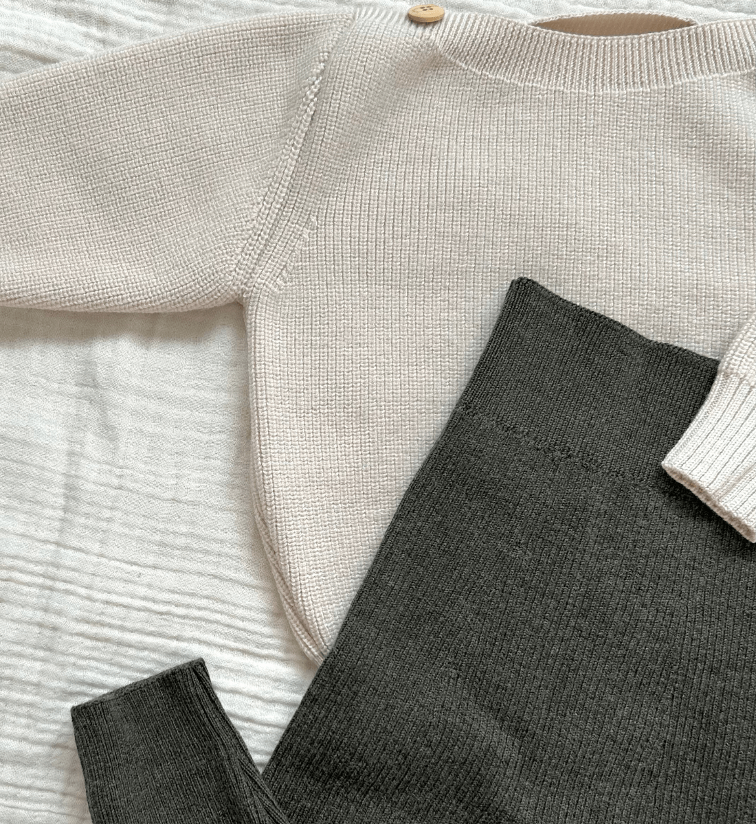 Pullover in Creme aus 100% Merinowolle