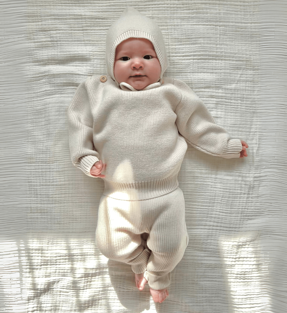 Babybekleidung Babypullover aus Merinowolle Lil' Leo