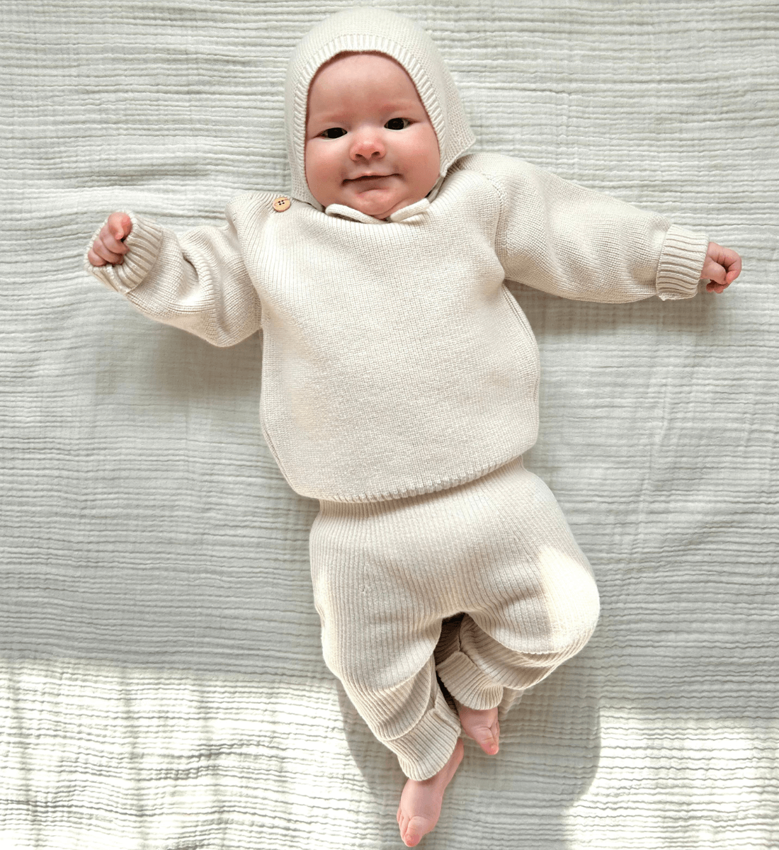 Babybekleidung Babypullover aus Merinowolle Lil' Leo