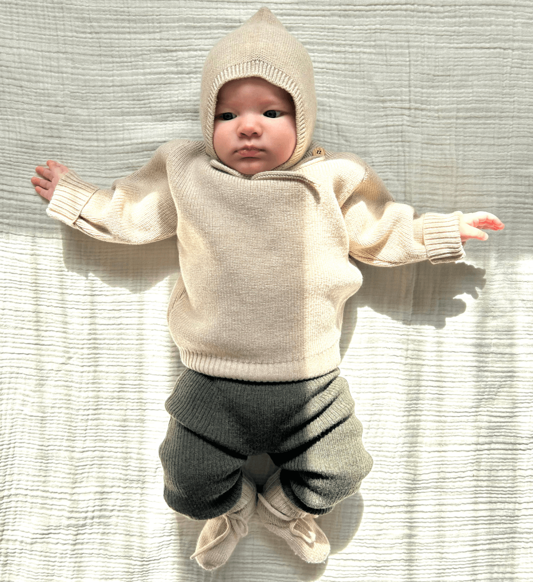 Babybekleidung Babypullover aus Merinowolle Lil' Leo