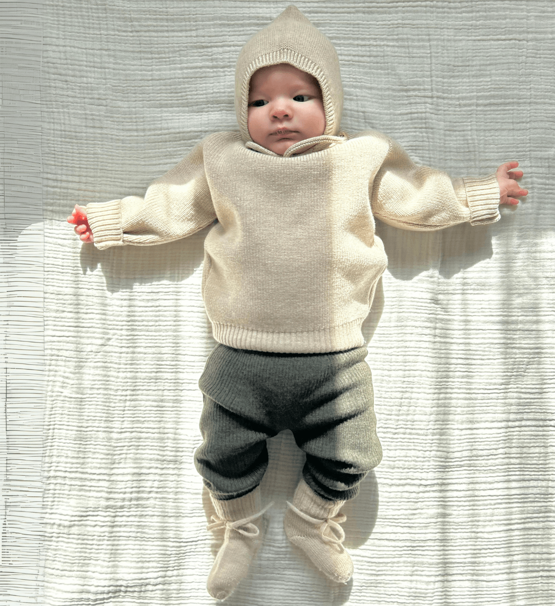 Babybekleidung Babypullover aus Merinowolle Lil' Leo