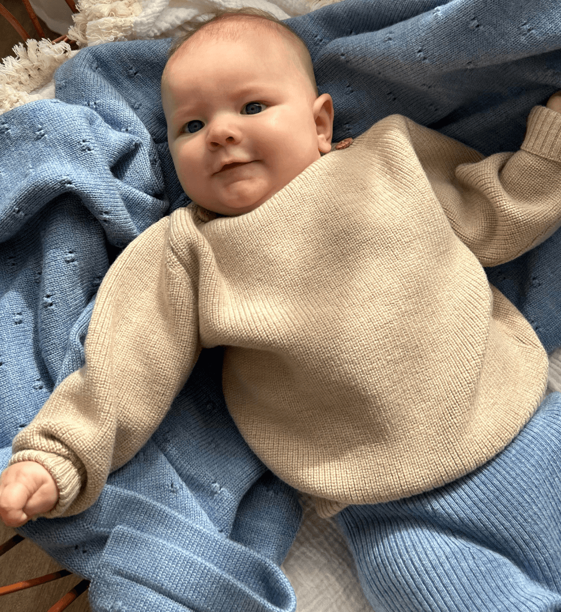 Babybekleidung Babypullover aus Merinowolle Lil' Leo