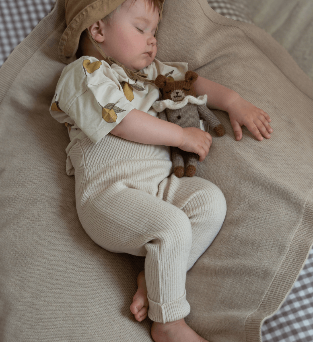 Leggings in Creme aus 100% Merinowolle