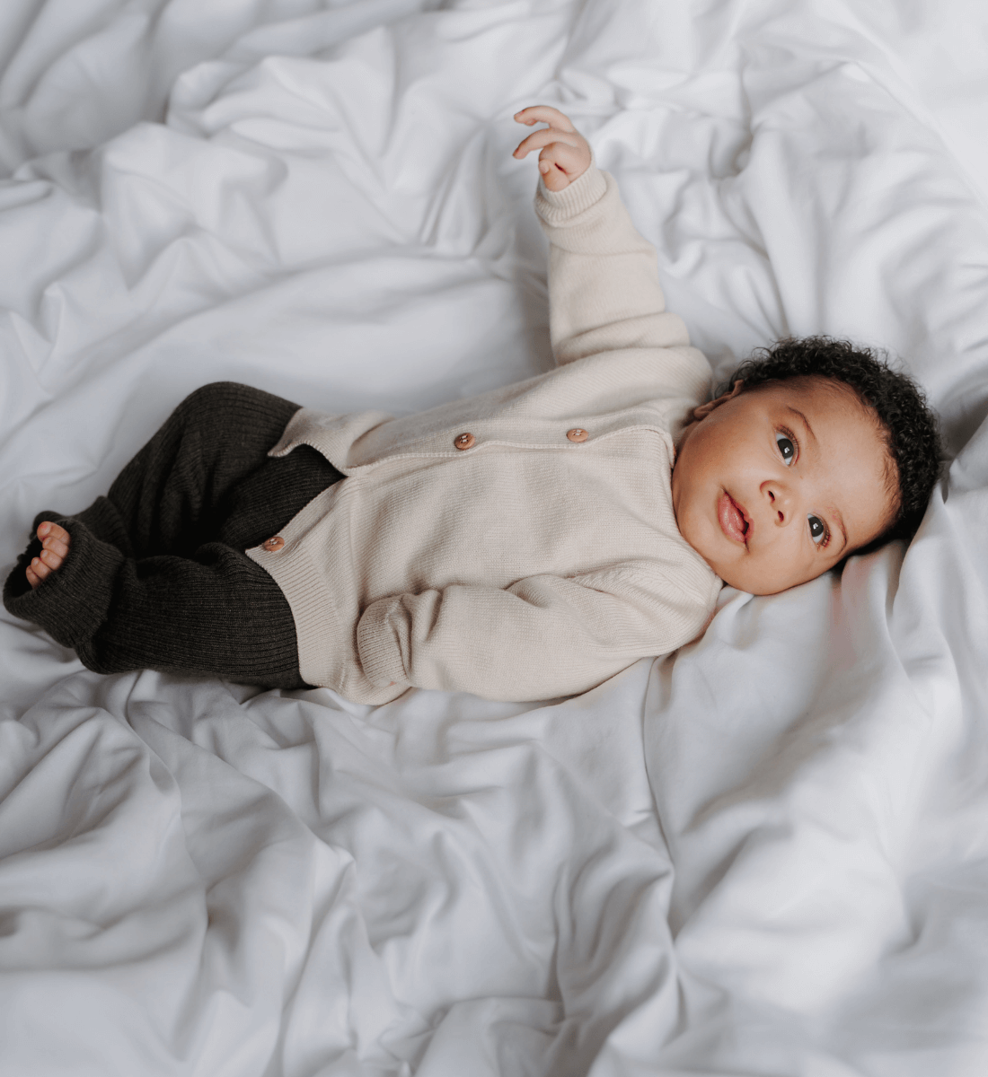 Babyleggings und Hose Cardigan aus Merinowolle Lil Leo 