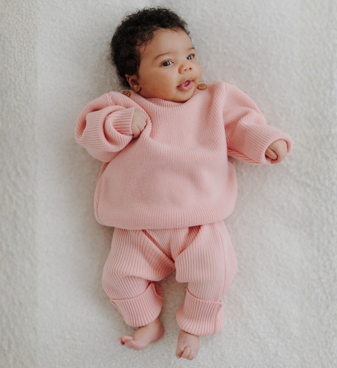 Babypullover und Leggings aus Merinowolle