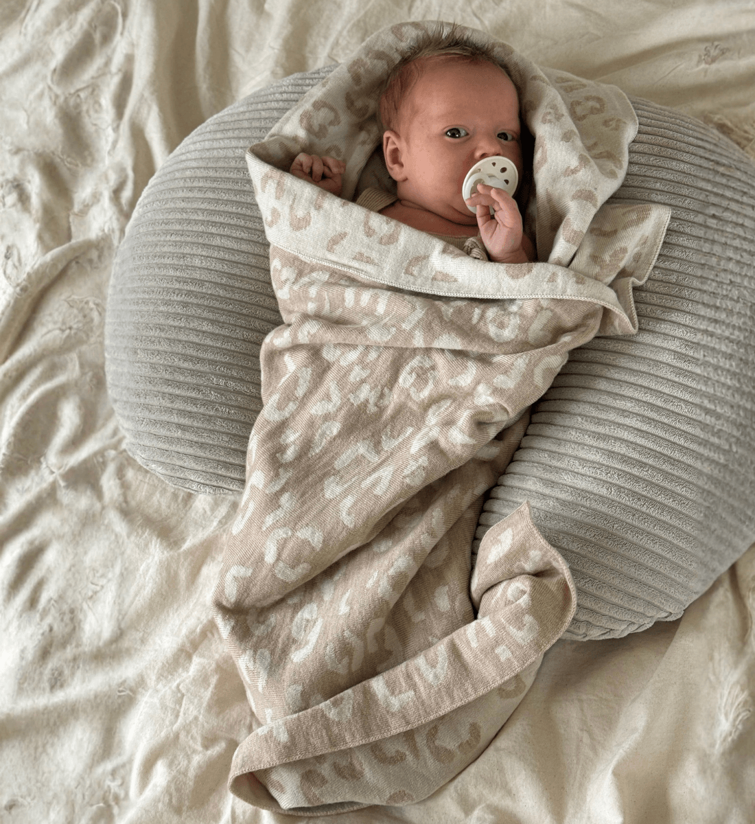 Babydecke aus 100% Merinowolle Babybekleidung Lil' Leo Made in Europa