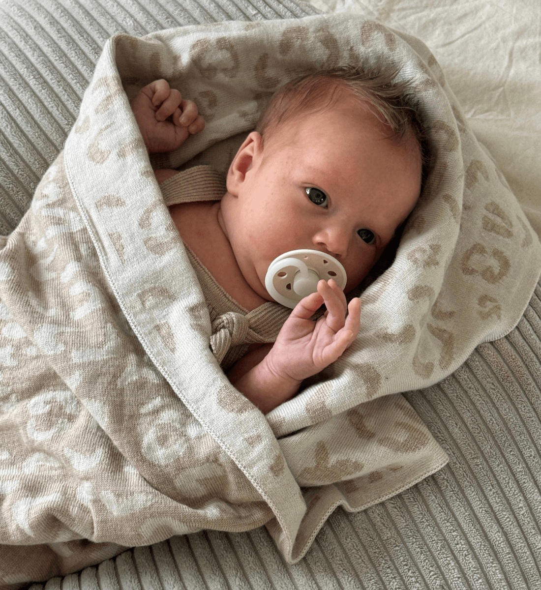 Babydecke aus 100% Merinowolle Babybekleidung Lil' Leo Made in Europa