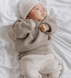 Mitwachsender Baby Pullover aus 100% Merinowolle Lil' Leo