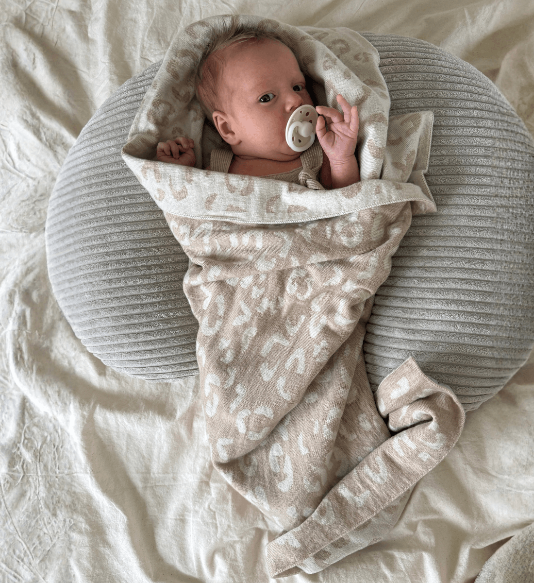 Babydecke aus 100% Merinowolle Babybekleidung Lil' Leo Made in Europa