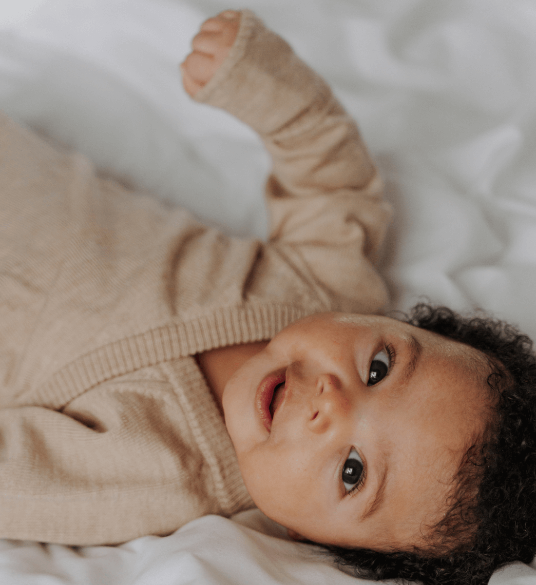 Merino Cocon (Knotenkleid) in Sand aus 100% Merinowolle