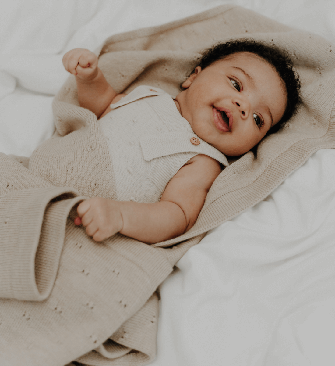 Lil' Leo Babydecke aus Merinowolle