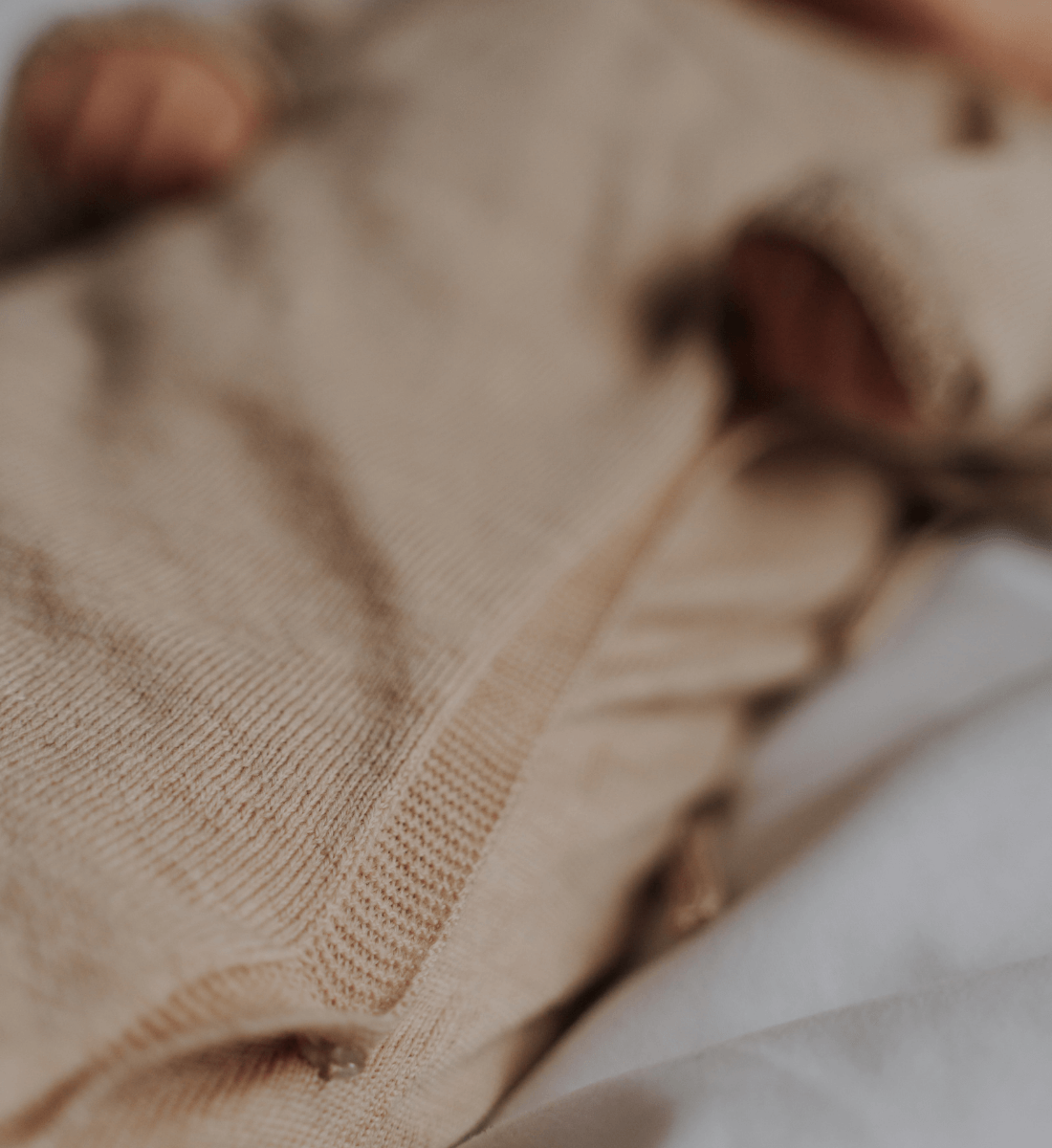 Merino Cocon (Knotenkleid) in Sand aus 100% Merinowolle