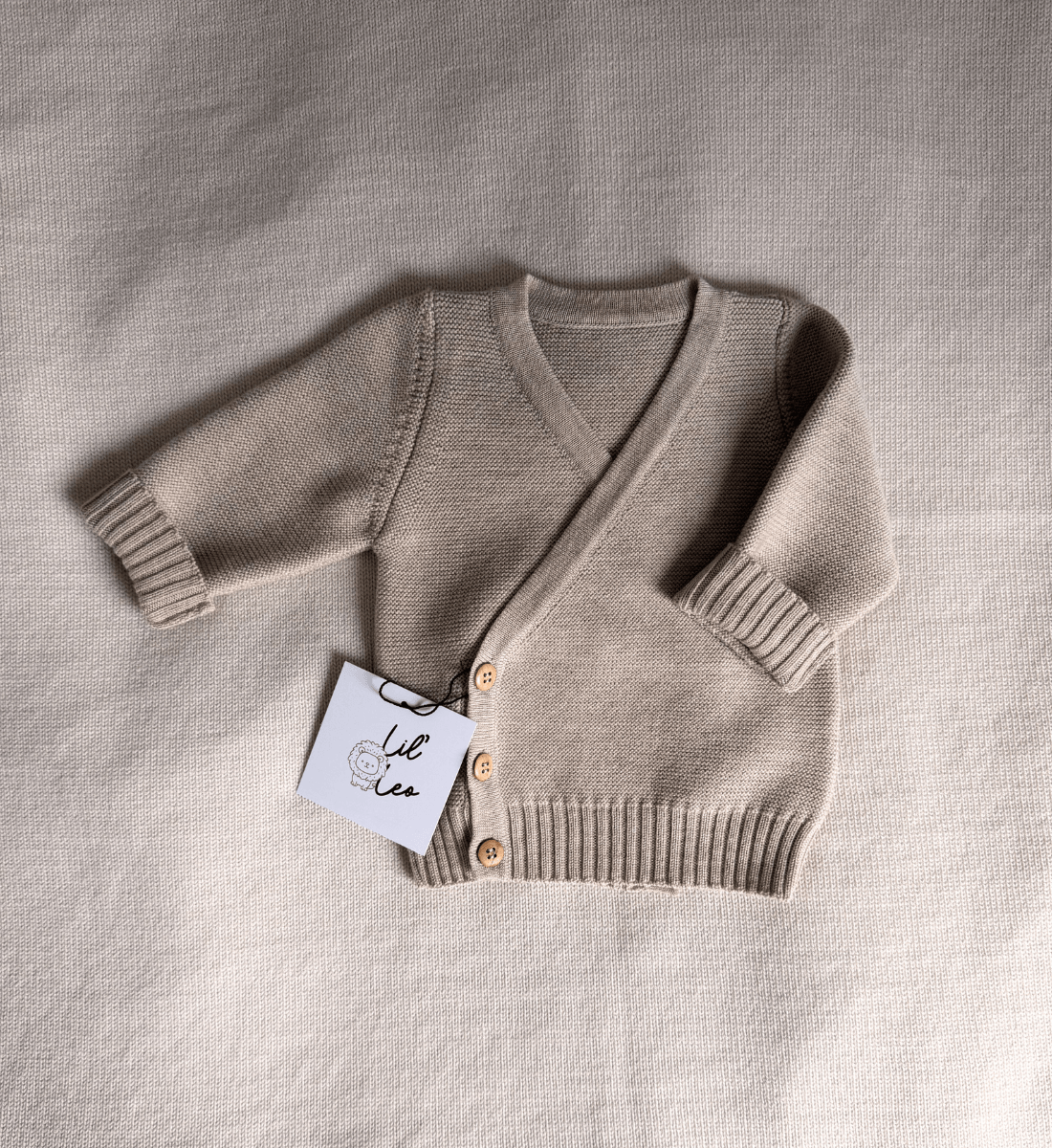 Wickeljacke mitwachsend Babybekleidung Lil Leo Merinowolle