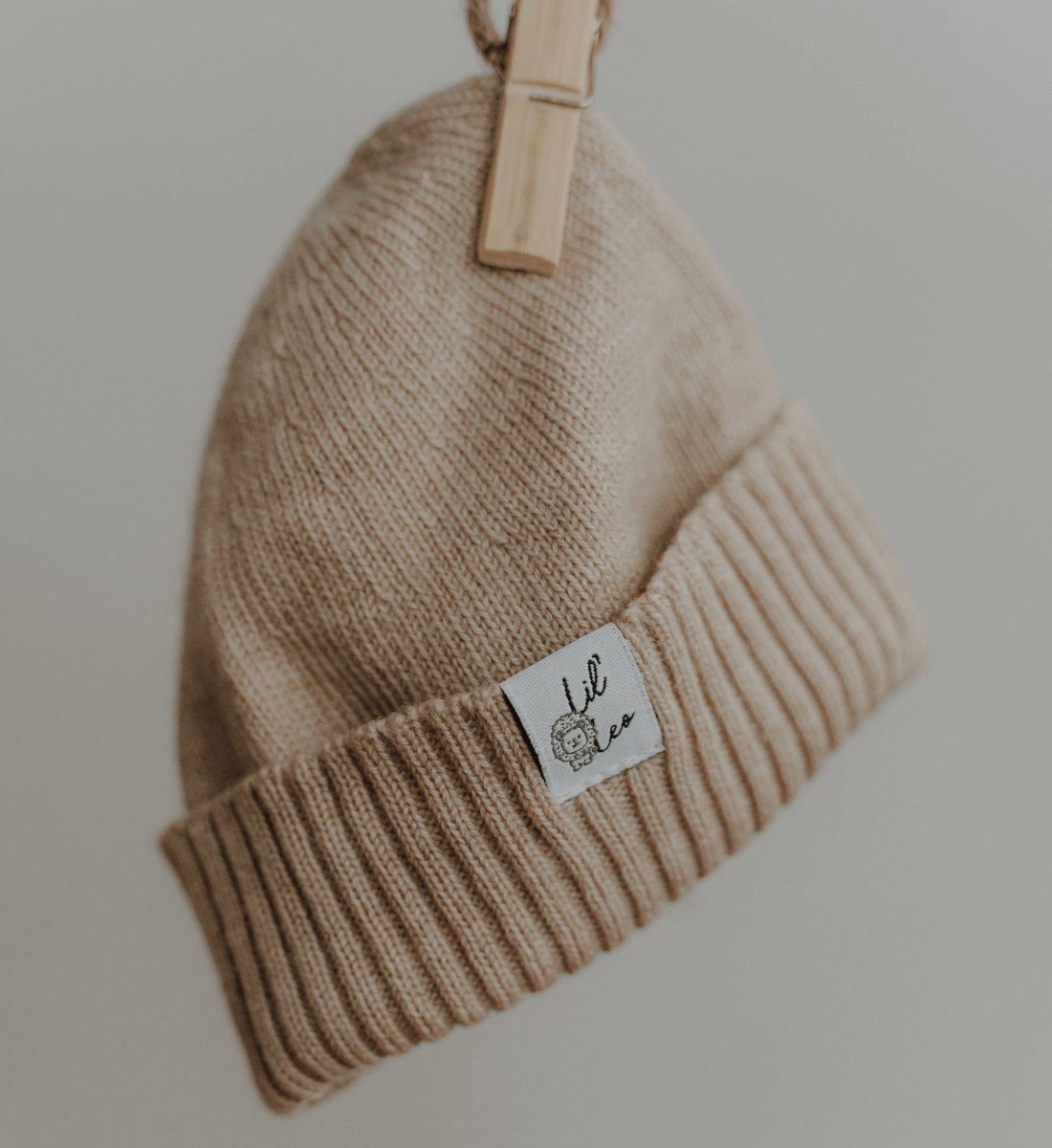 Beanie Mütze Lil Leo mitwachsend Merinowolle Baby