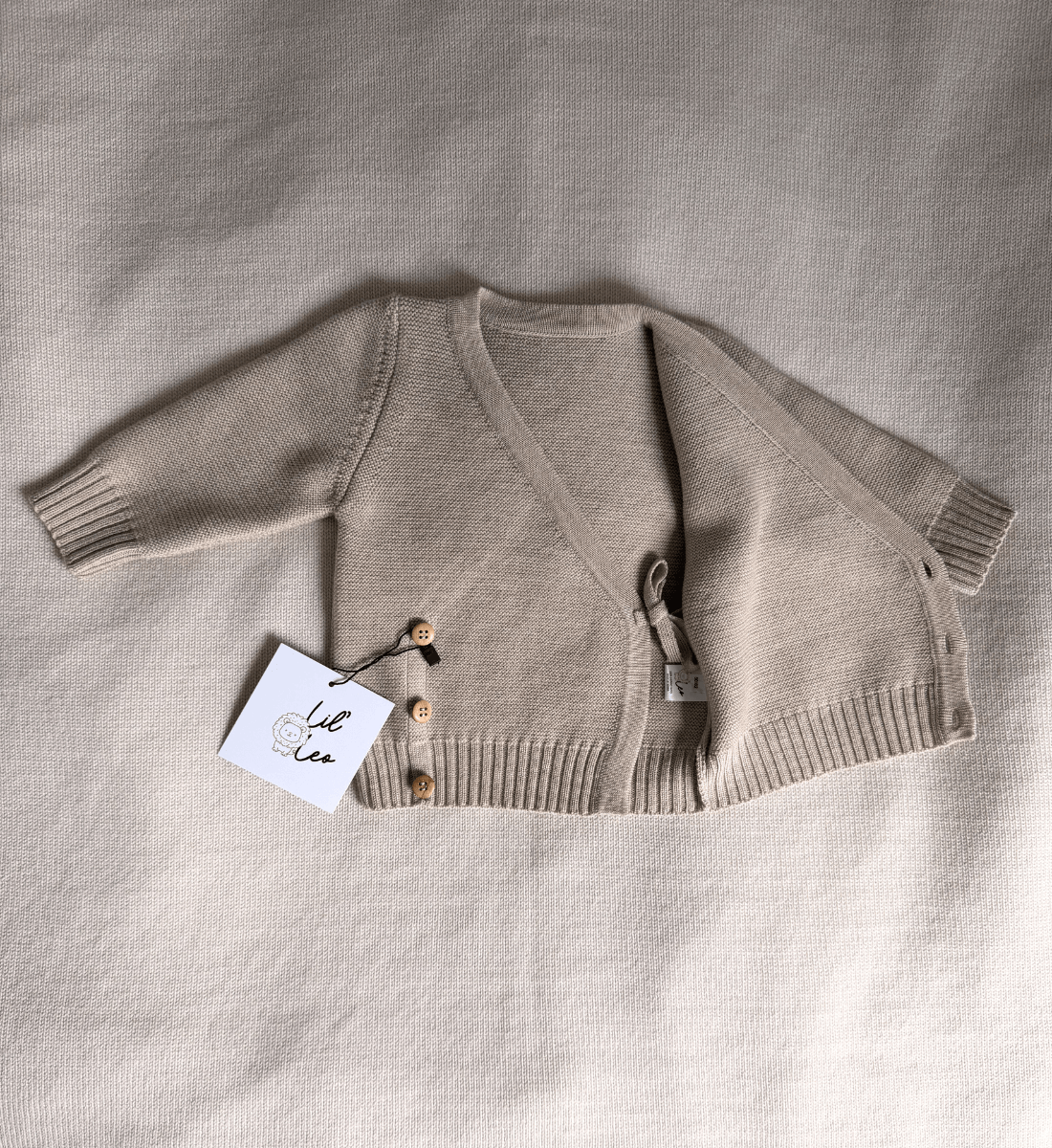 Wickeljacke mitwachsend Babybekleidung Lil Leo Merinowolle