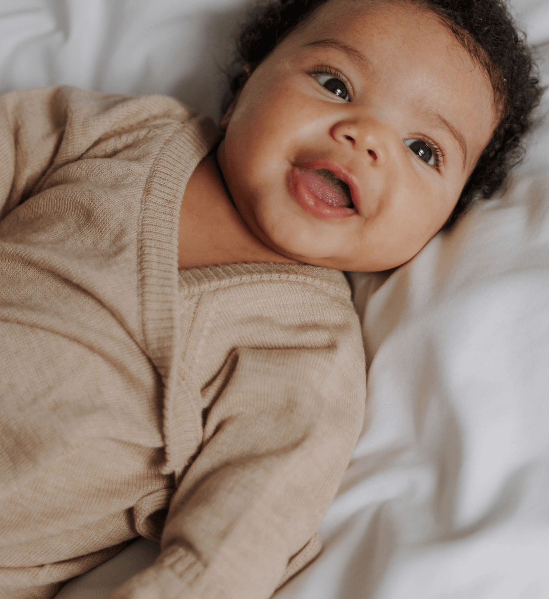 Merino Cocon (Knotenkleid) in Sand aus 100% Merinowolle