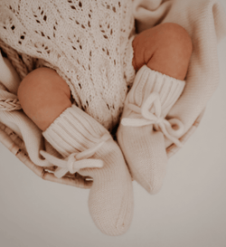 Babyschuhe aus Merinowolle