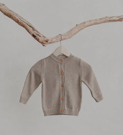Cardigan in Camel Melange aus Merinowolle Lil' Leo