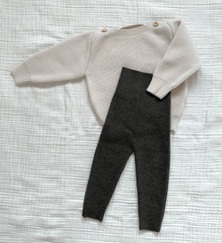 Leggings in Dunkelgrün aus 100% Merinowolle