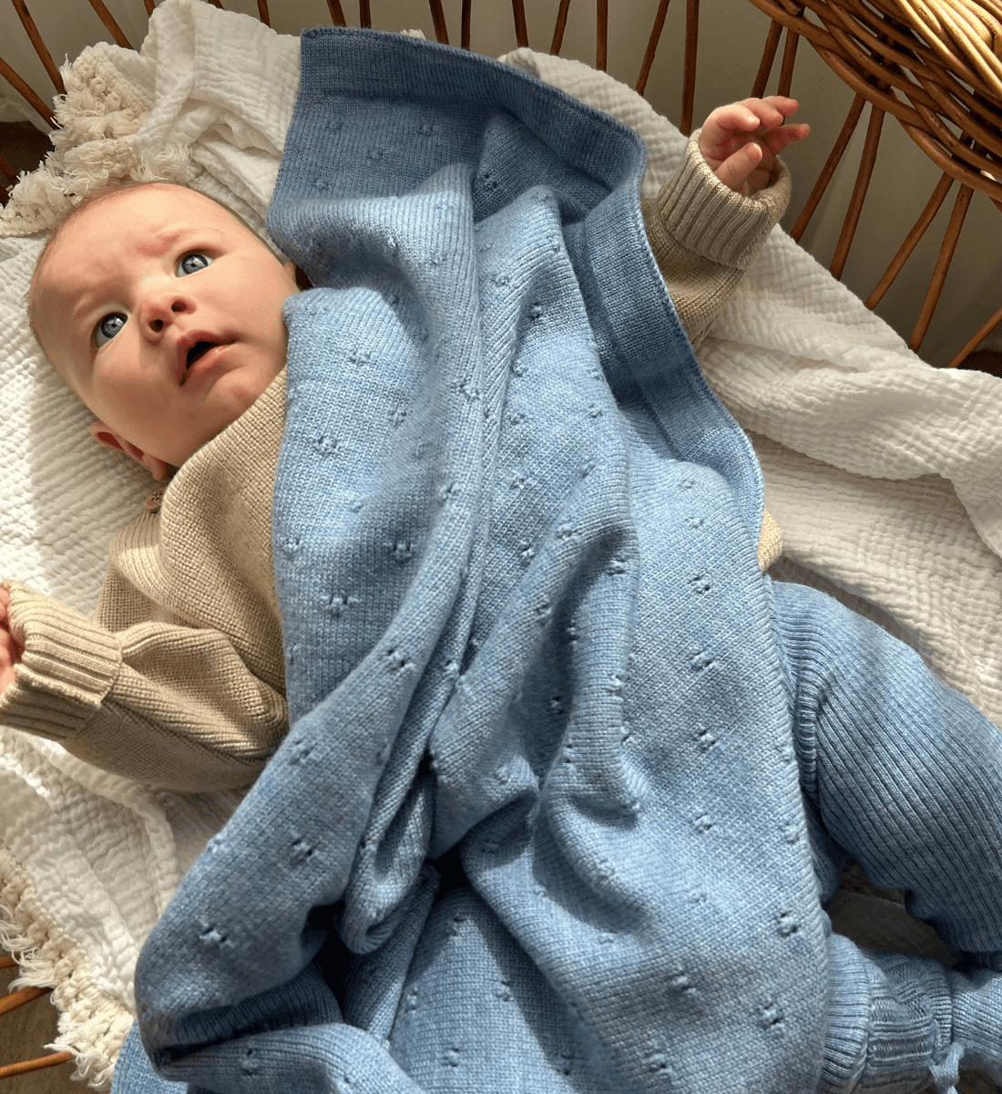 Babybekleidung und Babydecke aus Merinowolle Lil' Leo